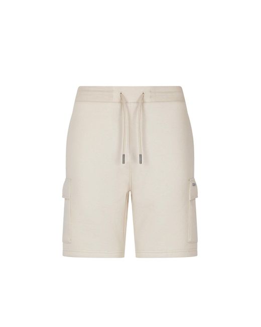 Luke 1977 White Dr Bossa Soft Utility Sweat Shorts for men