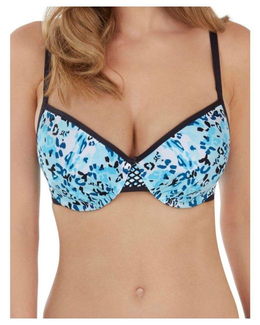 Lepel Blue Adventure Bay Plunge Bikini Top