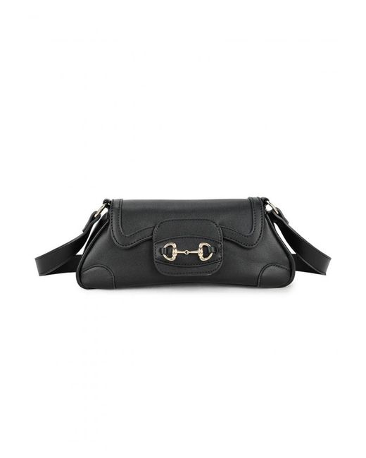 Where's That From Black 'Nova' Cross Body Bag With Buckle Detail