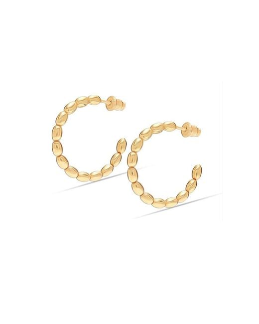 Bibei Metallic C-Shaped Hoop Earrings Bipe078