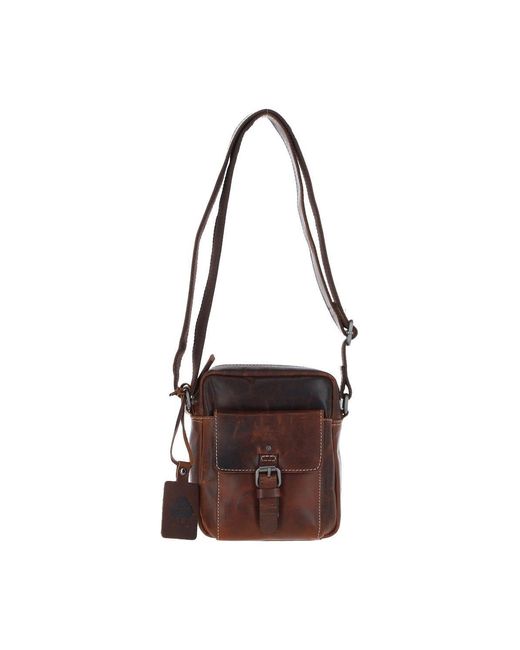 Ashwood Leather Brown 'Lusso Tuscani' Travel Flight Bag for men