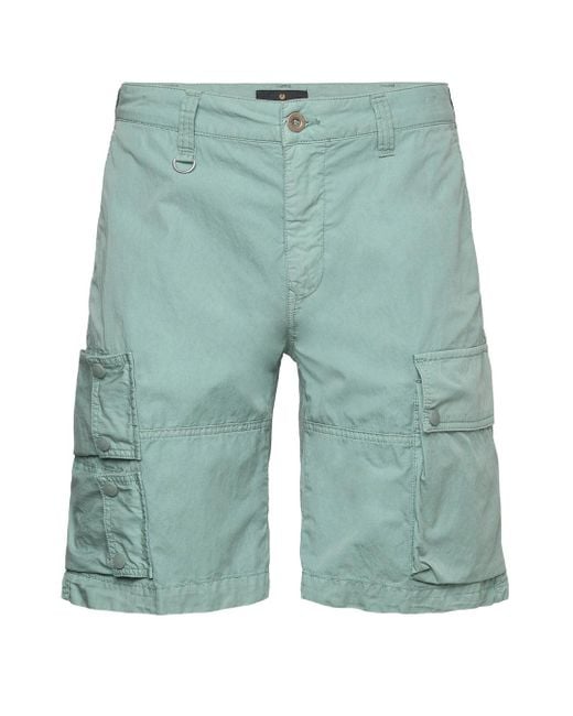 Belstaff Blue Hacker Steel Cargo Shorts Cotton for men