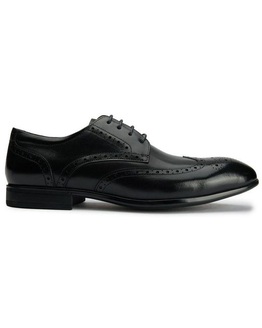 Sole Black Ldn Wide Fit Brogue Shoes for men