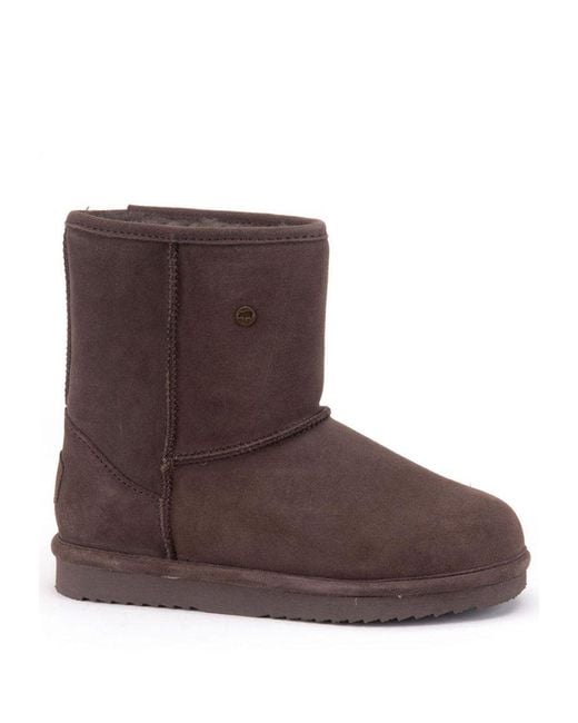 Warmbat Laars Kangaroo Suede Bruin in het Brown