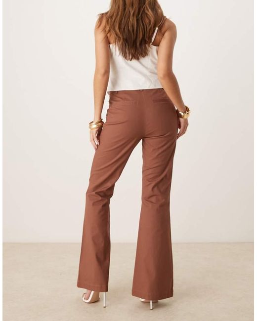 ASOS Orange Patch Pocket Flare Trousers