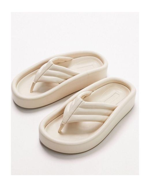TOPSHOP White Gigi Toepost Sunken Footbed Sandal