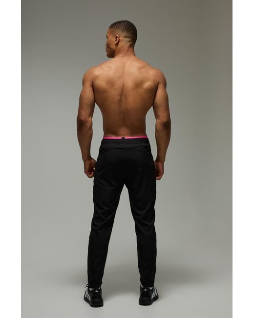 BoohooMAN Black Active Neon Logo Jogger for men