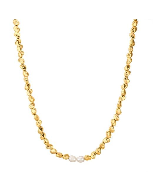 YOKOAMII Metallic Necklace Metal