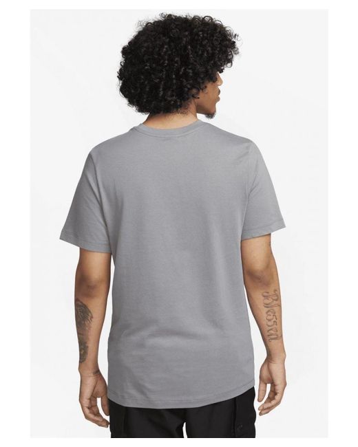 Nike Gray Sportswear Standard Issue Moto T Shirt for men