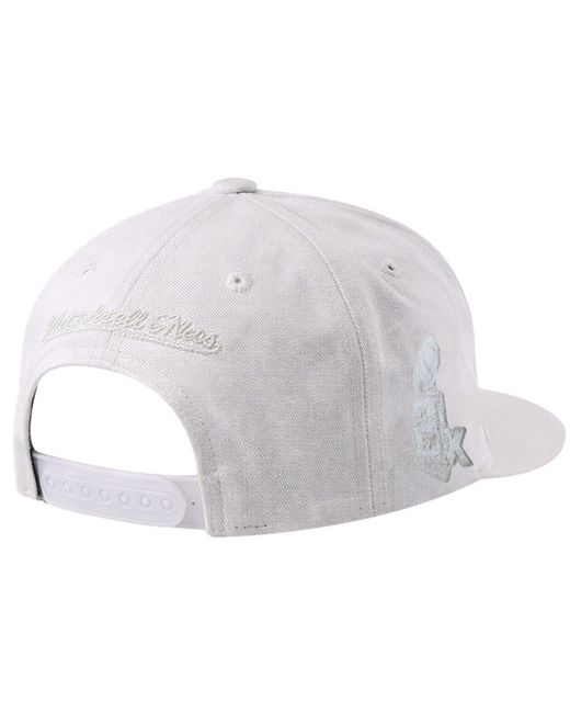 Mitchell & Ness White Nba Houston Rockets Hwc Uv Reactive Cap Cotton