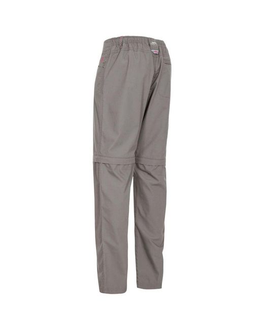 Trespass Gray Ladies Rambler Convertible Hiking Trousers (Storm)
