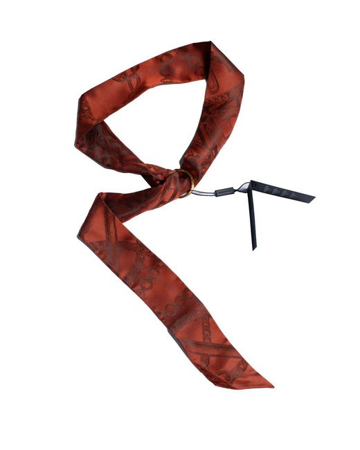 Burberry Brown Tie Scarf Silk for men