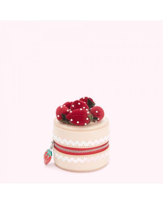 Lulu Guinness Pink Natural Small Victoria Sponge Jewellery Box