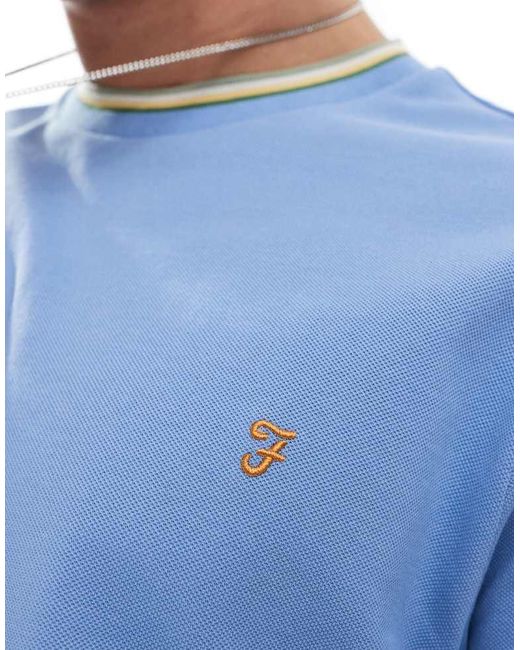 Farah Blue Alvin T-Shirt for men