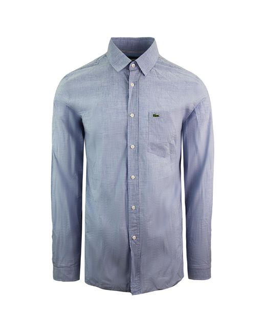 Lacoste Blue Slim Fit Shirt Cotton for men