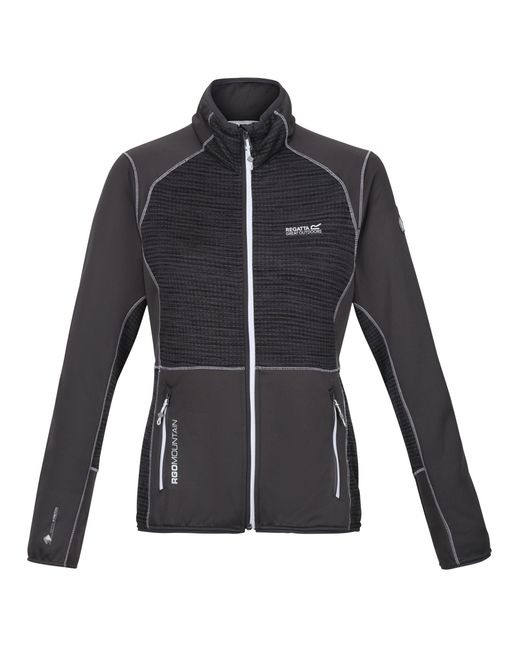 Regatta Black Ladies Yare Vii Marl Full Zip Soft Shell Jacket (Seal)