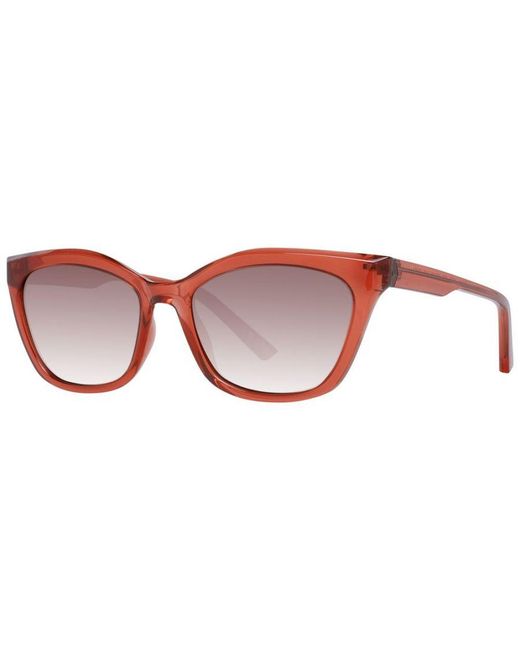 Ted Baker Pink Rectangle Sunglasses With Gradient Lenses