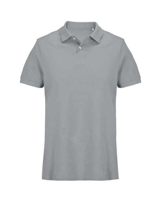 Sol's Gray Adult Pacific Pique Twin Needle Stitch Polo Shirt (Pure)