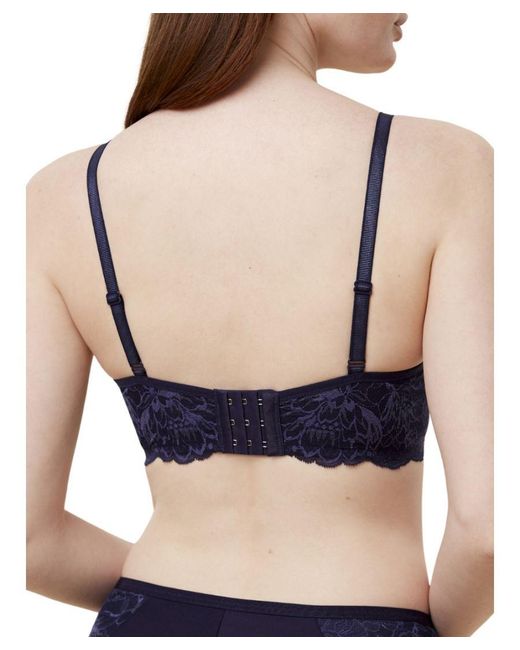 Triumph Blue Amourette Charm Non-Wired Plunge Bra