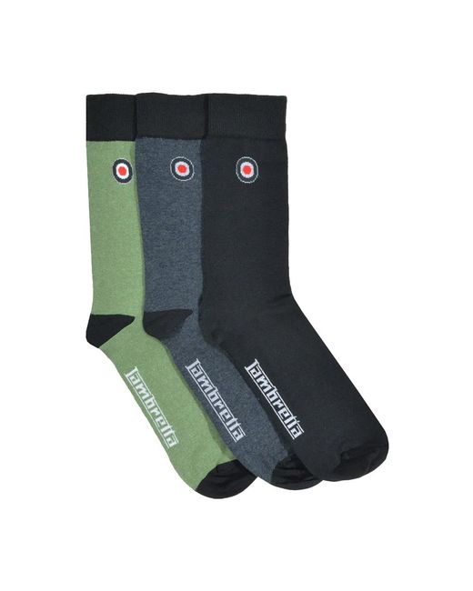 Lambretta Blue Classic Socks (Pack Of 3) for men