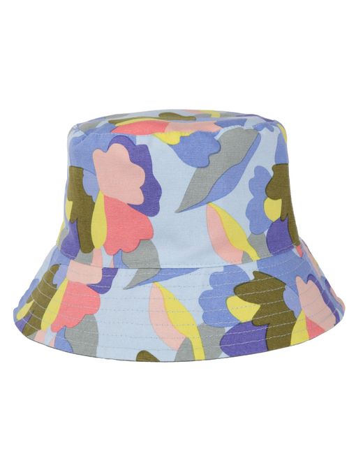 Regatta Blue Ladies Abstract Floral Reversible Bucket Hat Milieu)