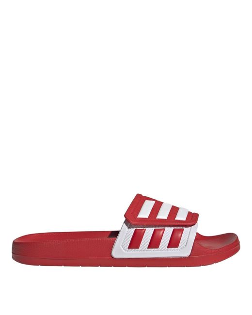Adidas Red Adilette Tnd Slides With Norwegian Flag for men