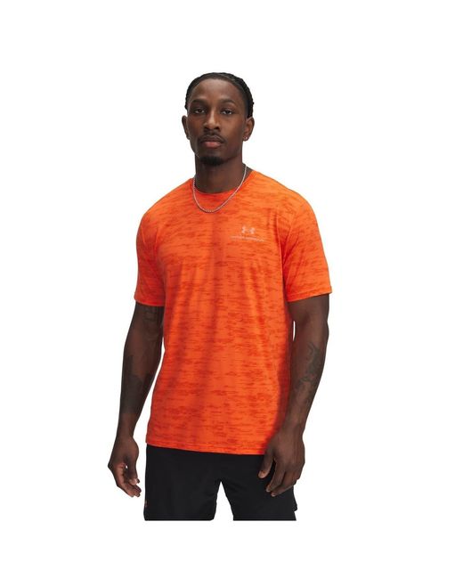 Under Armour Orange Vanish Crew Neck Short Sleeve T-Shirt for men