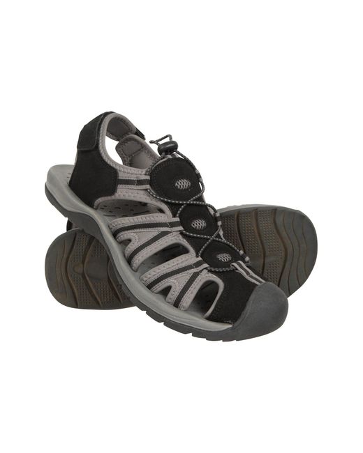 Mountain Warehouse Black 'Bay Reef' Shandals Rubber Outsole Neoprene Lining Summer Walking Sandals for men