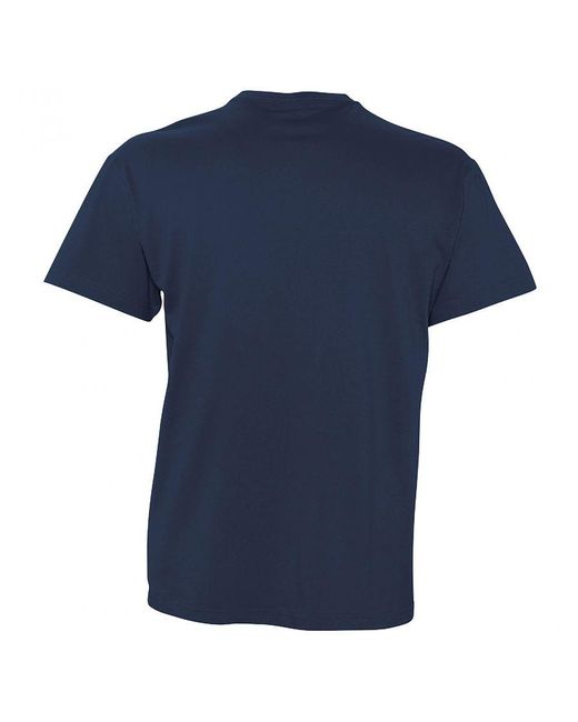 Sol's Blue Victory V Neck Short Sleeve T-Shirt Cotton for men