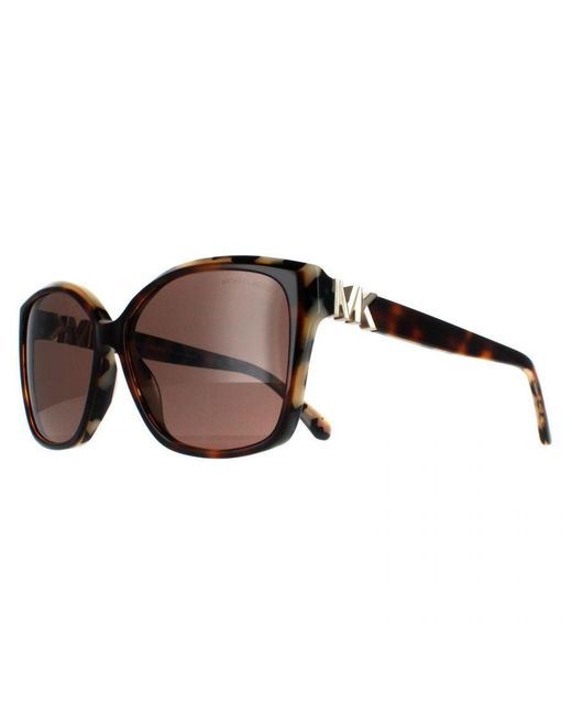 Michael Kors Brown Square Dark Tortoise And Cream Mk2201 Malia