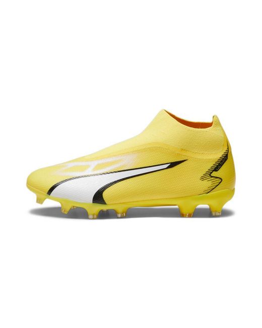 PUMA Yellow Ultra Match+ Ll Fg/Ag Football Boots for men