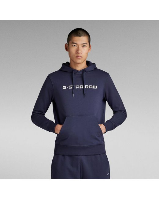 G-Star Blue G-Star Raw Graphic Core Hoodie for men