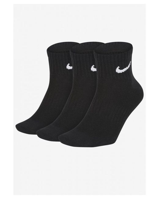 Nike Black Dry Cushion Everyday 3 Pairs Ankle Socks for men