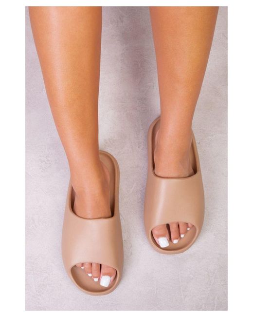Where's That From Natural Kourtney Sliders With Rubber Sole