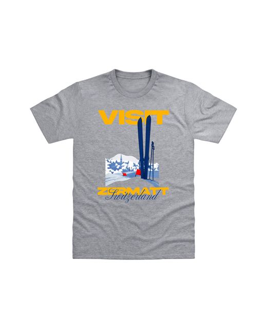 Park Fields Gray Pierce Archive Visit Zermatt Graphic T-Shirt Athletic