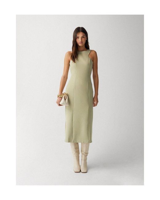 Warehouse Gray Premium Tailored Cut Away Midaxi Dress