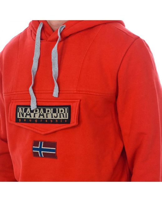 Napapijri Red Burgee Wint 2 Sweatshirt With Adjustable Hood Np0A4Gjd for men