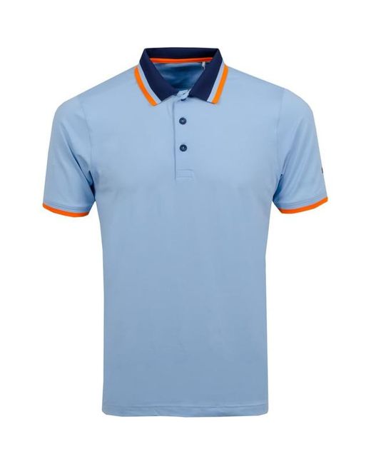 PUMA Blue X Tipped Performance Fit Drycell Golf Polo Shirt 596810 01 for men