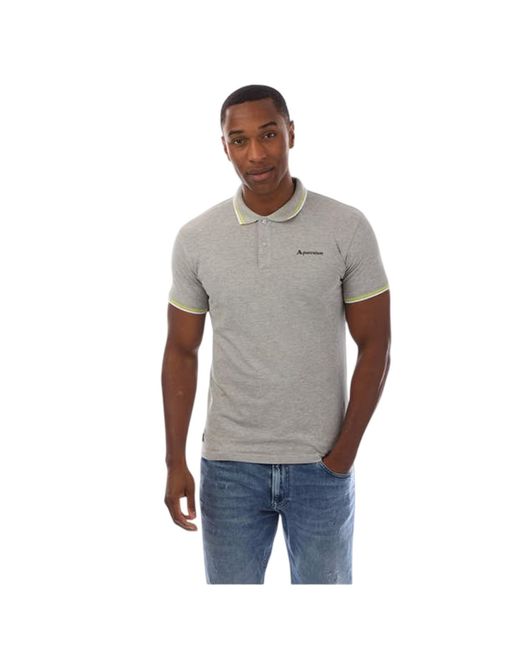 Aquascutum Gray Slim Short-Sleeved Polo Shirt for men