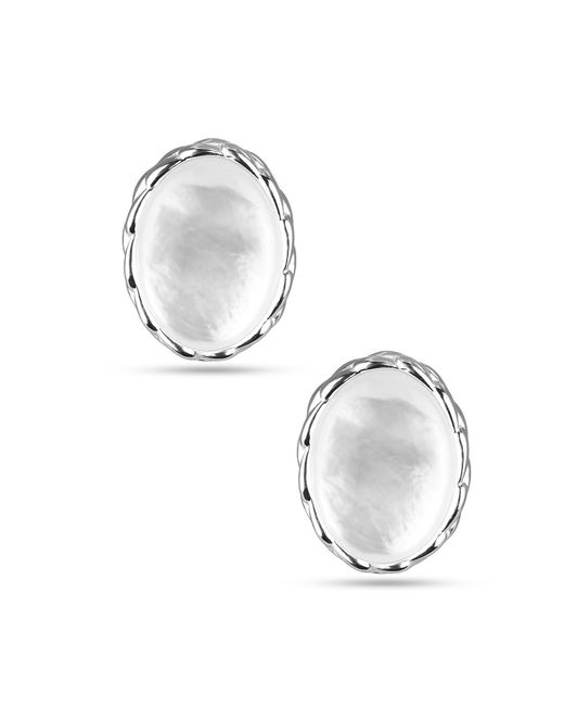 The Jewellery Stockroom Metallic Sterling Mother Of Pearl Studs