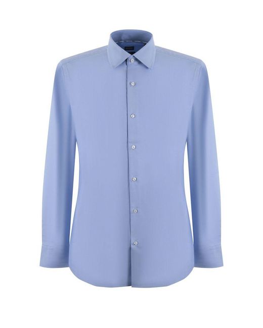 Boss Blue Hugo Boss H-Hank-Kent-C6-242 Long Sleeved Shirt Light Pastel for men