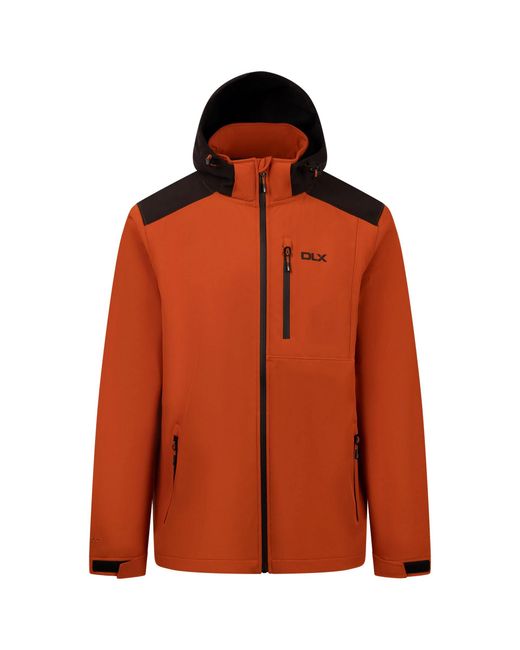 DLX Orange Durand Soft Shell Jacket (Burnt) for men
