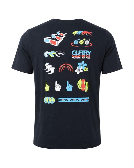 Under Armour Blue Curry Rule Of 3 T-Shirt for men