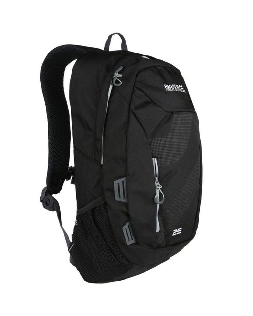Regatta Black Altorock Ii 25 Litre Hard Wearing Mesh Daypack Bag for men