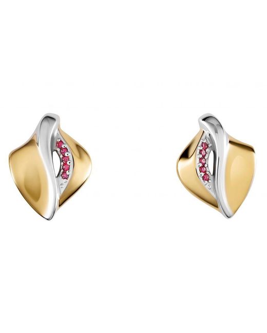 Orphelia Metallic 'Anet' 925 Sterling Stud Earrings