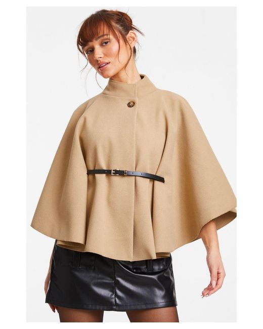 Quiz Natural Belted Cape