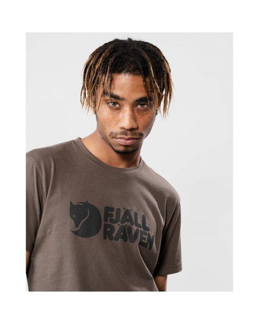 Fjallraven Brown Logo T-Shirt for men
