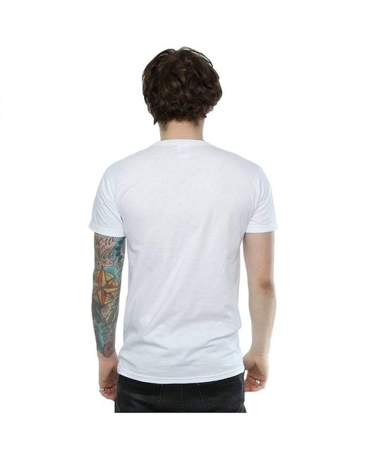 Disney White Classic Pluto Cotton T-Shirt () for men