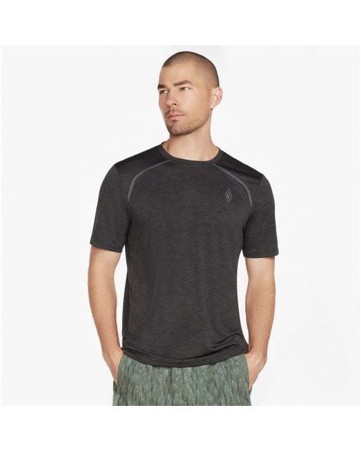 Skechers Black M2Ts209/Bkcc On The Road T-Shirt Bold/Asphalt for men
