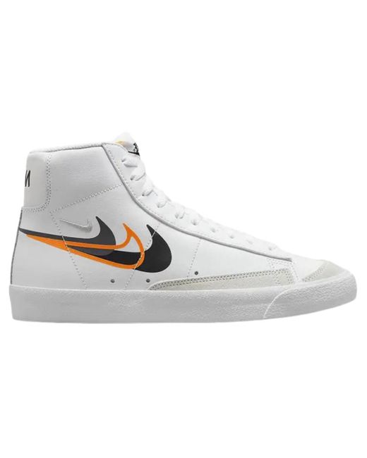 Nike Gray Blazer Mid 77 Sneakers Leather for men